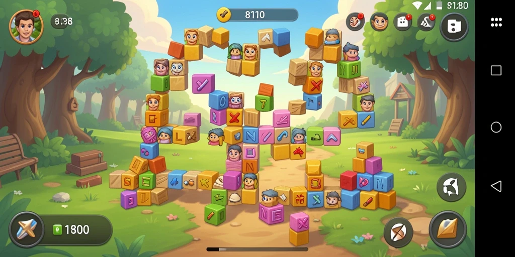 Tampilan gameplay Puzzle yang menarik dan menantang.