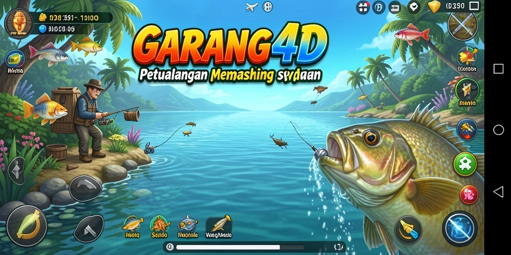 Screenshot gameplay GARANG4D menampilkan suasana memancing yang menakjubkan.