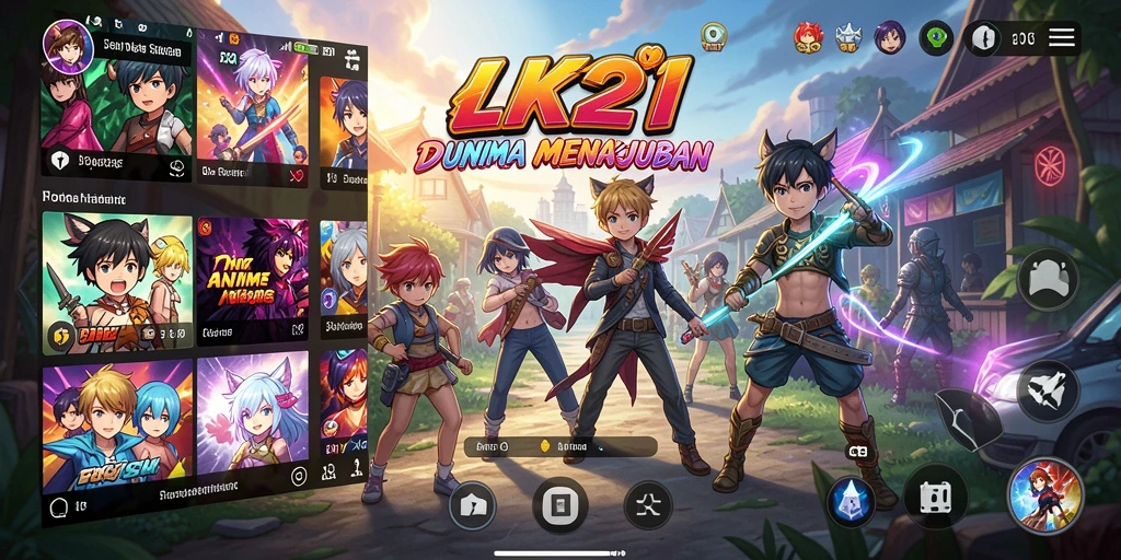 Tampilan gameplay Anime yang menarik dan penuh warna di LK21.