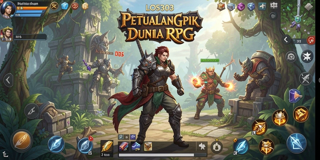 Tampilan screenshot <strong>LOS303</strong> menunjukkan pertarungan epik antara karakter di dunia RPG yang indah.