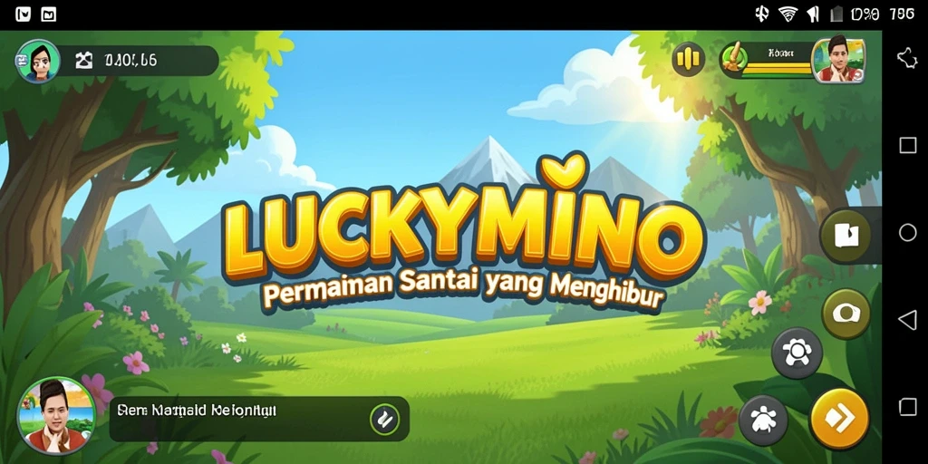 Tampilan gameplay <strong>LUCKYMINO</strong> yang menarik dan penuh warna.