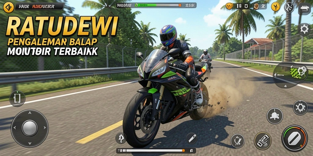 Gameplay seru dan cepat dalam balapan motor.