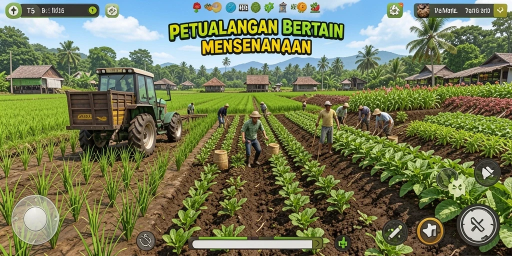 Tampilan gameplay T6 yang menawan dan interaktif dalam bertani.