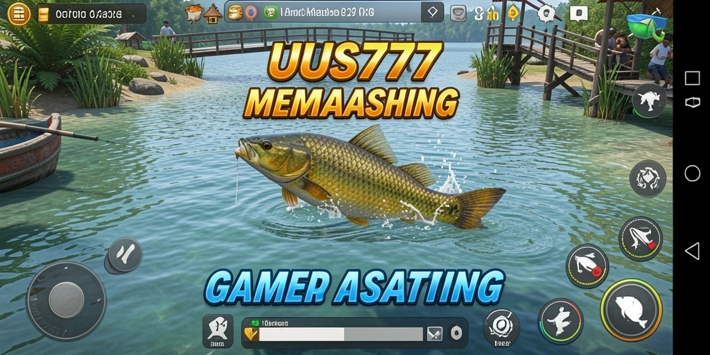 Gameplay UUS777 yang menampilkan aksi menangkap ikan.